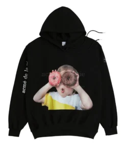 ADLV Baby Face Donut1 R Black Hoodie