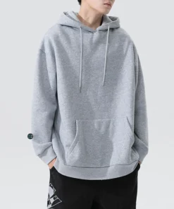 Basic Casual Hoodie in Grey
