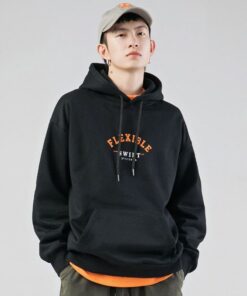 Black Minimalist Oversized Hoodie