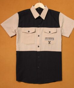 YOUTHFUL SOLID COLOR SHORT-SLEEVED SHIRT FOR MEN