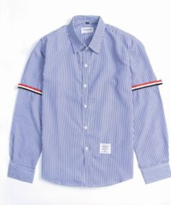 MEN'S BLACK AND WHITE STRIPED SHIRT